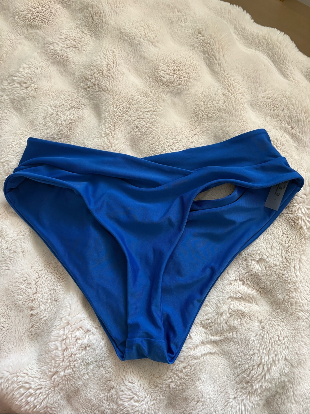 🩷 SHEIN Royal Blue High-Waist Bikini Bottom